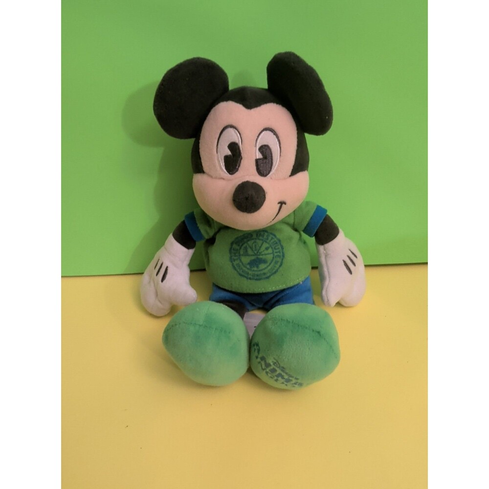 Mickey Mouse 9" Tall Dino Institute Plush Green T-shirt Disney's Animal Kingdom